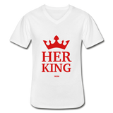 HER KING: Men's V-Neck T-Shirt - Zee Grace Tee