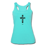 Jesus: Women’s Tri-Blend Racerback Tank - turquoise