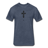Jesus: Fitted Cotton/Poly T-Shirt by Next Level - heather navy
