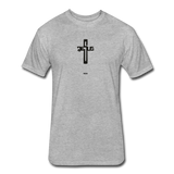Jesus: Fitted Cotton/Poly T-Shirt by Next Level - heather gray