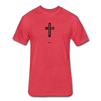 Jesus: Fitted Cotton/Poly T-Shirt by Next Level - heather red