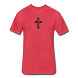 Jesus: Fitted Cotton/Poly T-Shirt by Next Level - heather red
