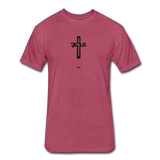 Jesus: Fitted Cotton/Poly T-Shirt by Next Level - heather burgundy