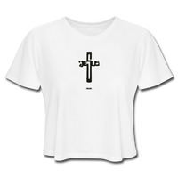 Jesus: Women's Cropped T-Shirt - white