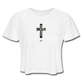 Jesus: Women's Cropped T-Shirt - white
