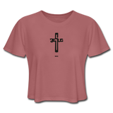 Jesus: Women's Cropped T-Shirt - mauve