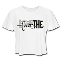 Keep The Faith: Women's Cropped T-Shirt - white