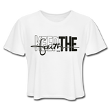 Keep The Faith: Women's Cropped T-Shirt - white