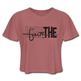 Keep The Faith: Women's Cropped T-Shirt - mauve