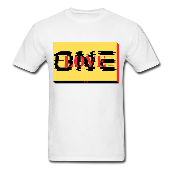 ONE LOVE/red/yellow/black: Men's T-Shirt - white