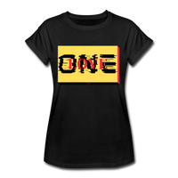 ONE LOVE/red/yellow/black: Women's Relaxed Fit T-Shirt - black