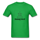 ISAIAH 54:17: Unisex Classic T-Shirt - bright green