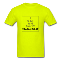 ISAIAH 54:17: Unisex Classic T-Shirt - safety green