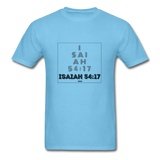 ISAIAH 54:17: Unisex Classic T-Shirt - aquatic blue