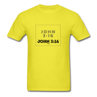 JOHN 3:16: Unisex Classic T-Shirt - yellow
