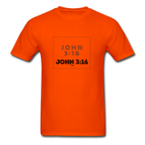JOHN 3:16: Unisex Classic T-Shirt - orange