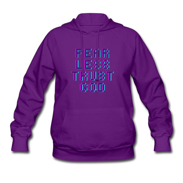 FEAR LESS TRUST GOD: Women's Hoodie - purple