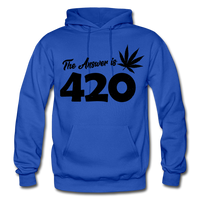 THE ANSWER IS 420: Gildan Heavy Blend Adult Hoodie - royal blue