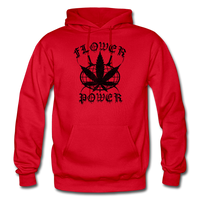 FLOWER POWER: Gildan Heavy Blend Adult Hoodie - red
