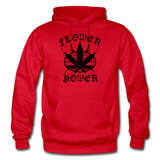 FLOWER POWER: Gildan Heavy Blend Adult Hoodie - red