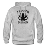 FLOWER POWER: Gildan Heavy Blend Adult Hoodie - heather gray