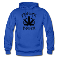 FLOWER POWER: Gildan Heavy Blend Adult Hoodie - royal blue