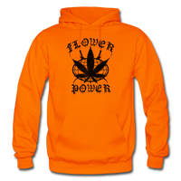 FLOWER POWER: Gildan Heavy Blend Adult Hoodie - orange