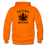 FLOWER POWER: Gildan Heavy Blend Adult Hoodie - orange