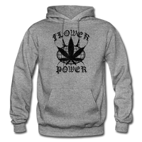 FLOWER POWER: Gildan Heavy Blend Adult Hoodie - graphite heather