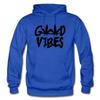 GOOD VIBES: Gildan Heavy Blend Adult Hoodie - royal blue