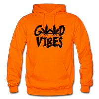 GOOD VIBES: Gildan Heavy Blend Adult Hoodie - orange