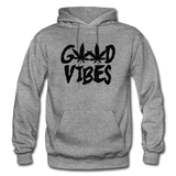 GOOD VIBES: Gildan Heavy Blend Adult Hoodie - graphite heather