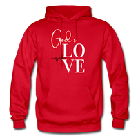 GOD'S LOVE LIFE LINE: Gildan Heavy Blend Adult Hoodie - red
