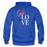 GOD'S LOVE LIFE LINE: Gildan Heavy Blend Adult Hoodie - royal blue