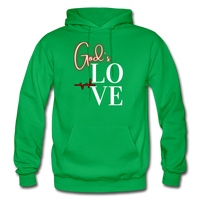 GOD'S LOVE LIFE LINE: Gildan Heavy Blend Adult Hoodie - kelly green