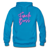 FEMALE BOSS: Gildan Heavy Blend Adult Hoodie - turquoise