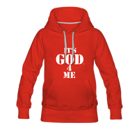 IT'S GOD 4 ME: Women’s Premium Hoodie - red