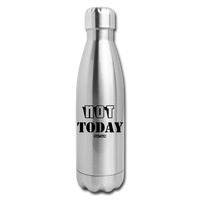 NOT TODAY SATAN: Insulated Stainless Steel Water Bottle - silver