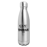 NOT TODAY SATAN: Insulated Stainless Steel Water Bottle - silver