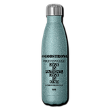 LOVE ALWAYS WINS: Insulated Stainless Steel Water Bottle - turquoise glitter