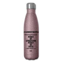 LOVE ALWAYS WINS: Insulated Stainless Steel Water Bottle - pink glitter