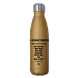 GOD IS LOVE: Insulated Stainless Steel Water Bottle - gold glitter