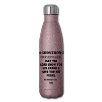 PEACE.LOVE.FAVOR.GRACE: Insulated Stainless Steel Water Bottle - pink glitter
