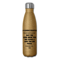 PEACE.LOVE.FAVOR.GRACE: Insulated Stainless Steel Water Bottle - gold glitter