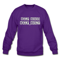 HALF HOOD: Crewneck Sweatshirt - purple