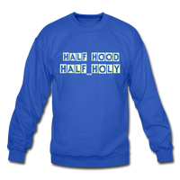 HALF HOOD: Crewneck Sweatshirt - royal blue