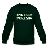 HALF HOOD: Crewneck Sweatshirt - forest green