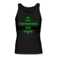 I'M JUST PROTECTING MY PEACE: Women's Longer Length Fitted Tank - black