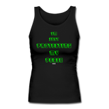 I'M JUST PROTECTING MY PEACE: Women's Longer Length Fitted Tank - black