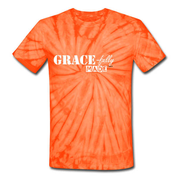 GRACE-fully MADE (wl): Unisex Tie Dye T-Shirt - spider orange